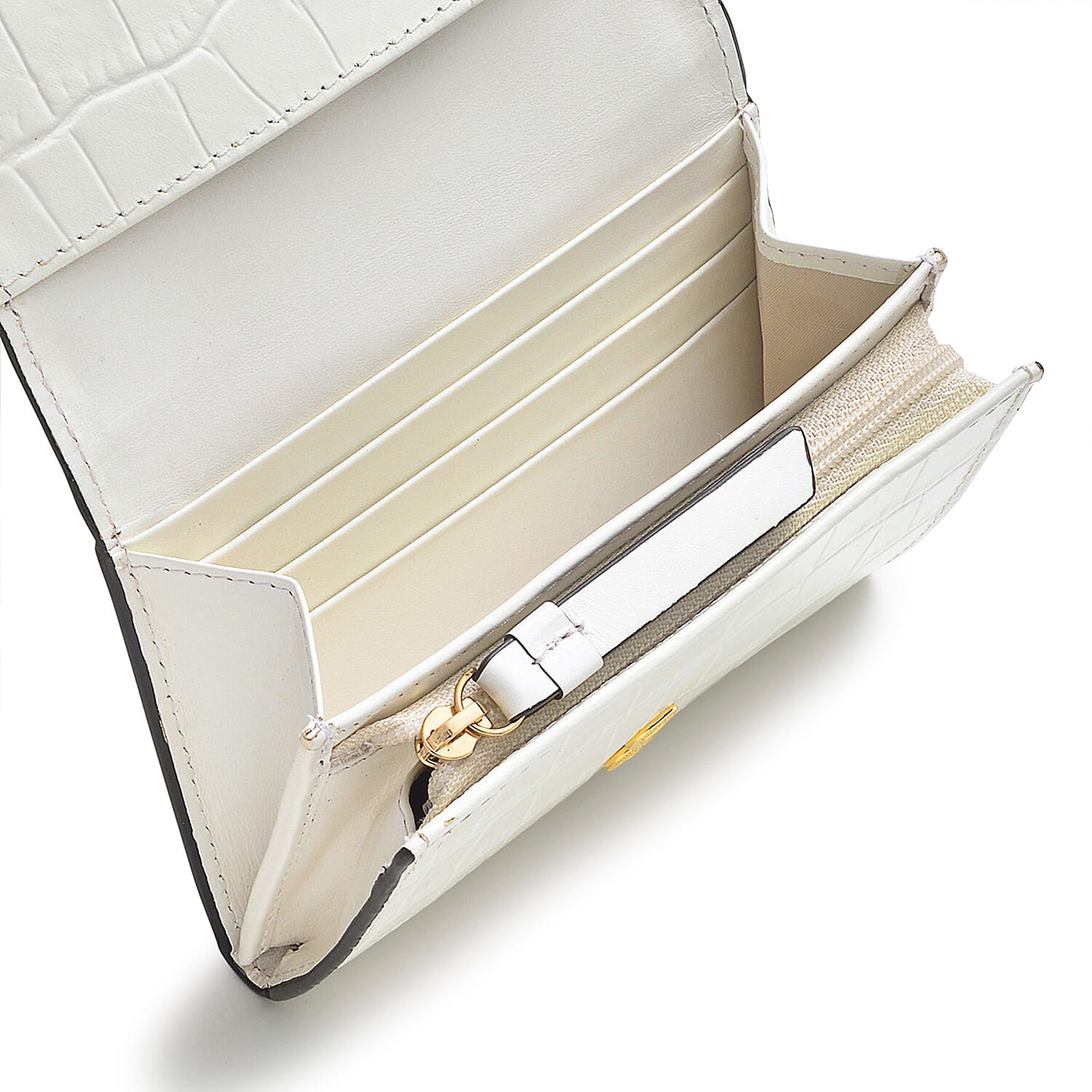 Radley London Showcase - Court Mews Genuine Leather Flapover Purse - White