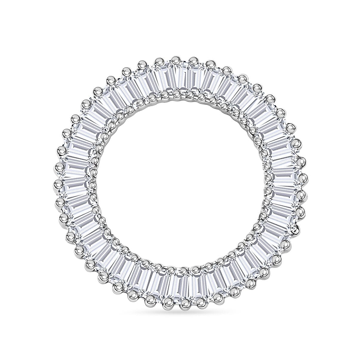 RHAPSODY 950 Platinum IGI Certified (VS-E-F) White Diamond Circle Pendant