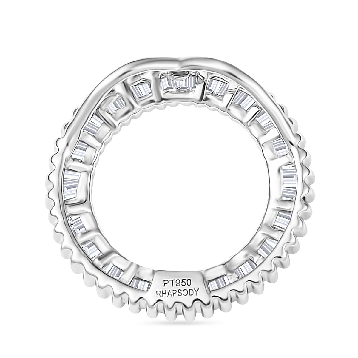 RHAPSODY 950 Platinum IGI Certified (VS-E-F) White Diamond Circle Pendant