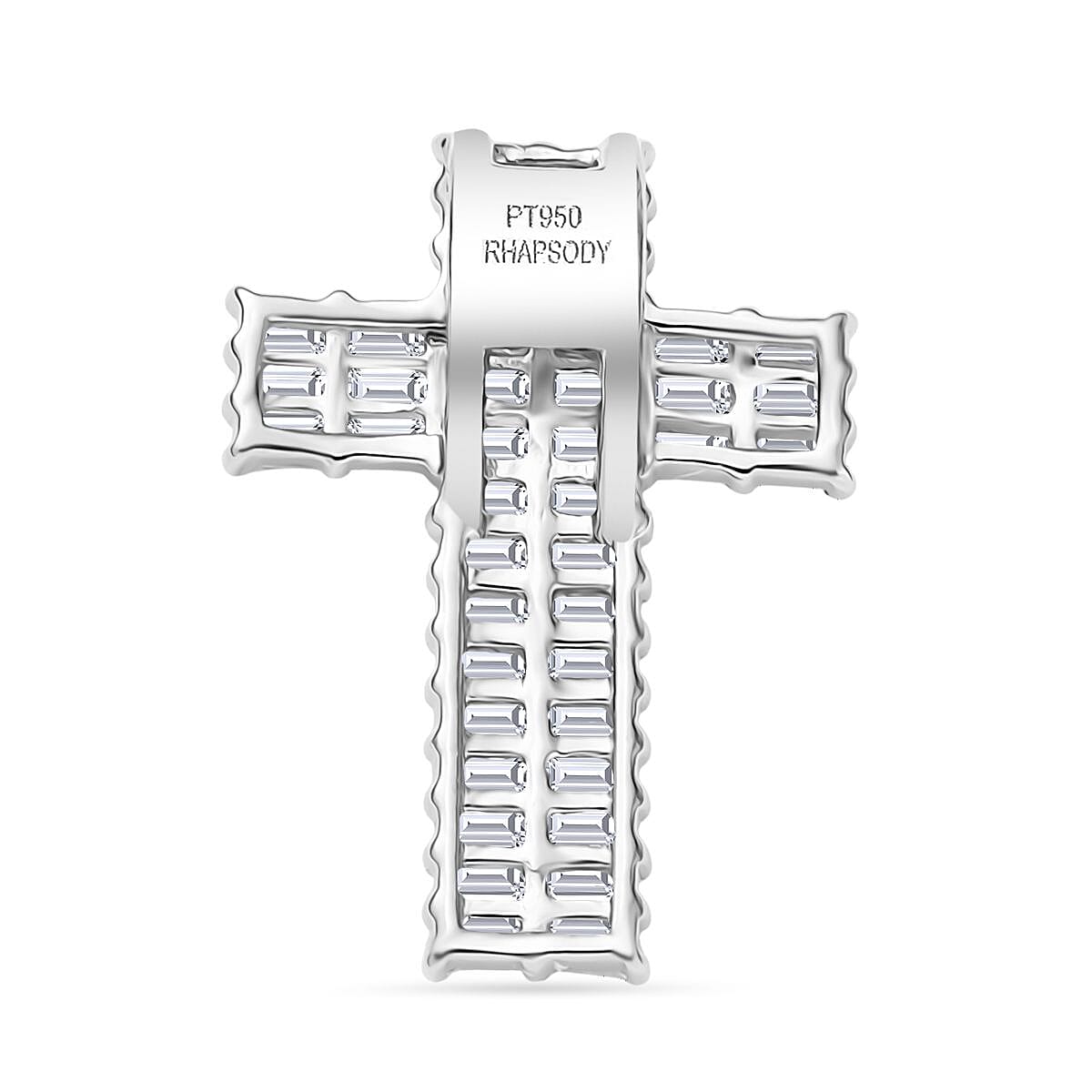 RHAPSODY 950 Platinum IGI Certified (VS-E-F) White Diamond Cross Pendant RHAPSODY 950 Platinum IGI Certified (VS-E-F) White Diamond Cross Pendant