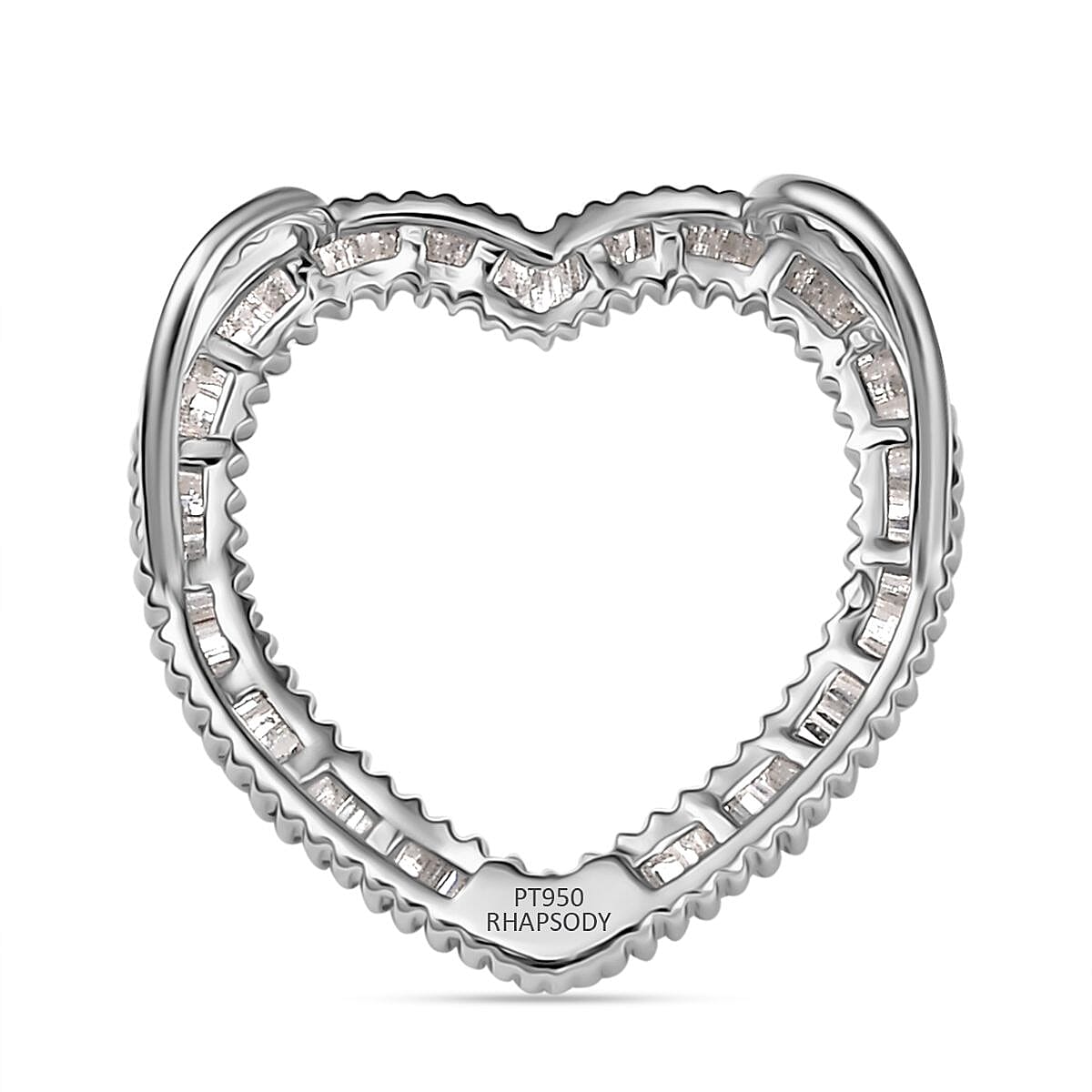 RHAPSODY 950 Platinum IGI Certified (VS-E-F) White Diamond Heart Pendant 0.50 Ct. RHAPSODY 950 Platinum IGI Certified (VS-E-F) White Diamond Heart Pendant 0.50 Ct.