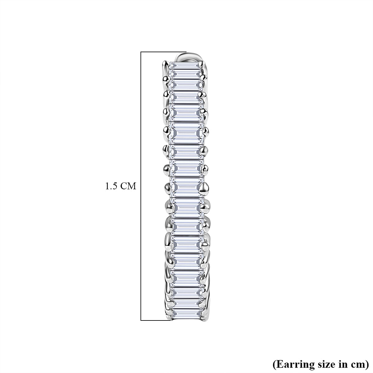 Mega Black Friday Deal- Rhapsody 950 Platinum IGI Certified White Diamond (VS-EF) Full Hoop Earring 0.50 Ct.