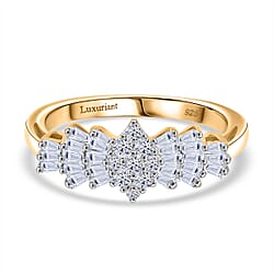 Luxuriant Lab Grown Diamond Ballerina Ring (SI-GH) in Sterling Silver