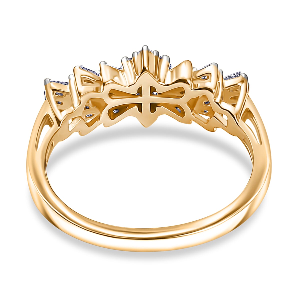 Luxuriant Lab Grown Diamond Ballerina Ring (SI-GH) in Sterling Silver Luxuriant Lab Grown Diamond Ballerina Ring (SI-GH) in Sterling Silver