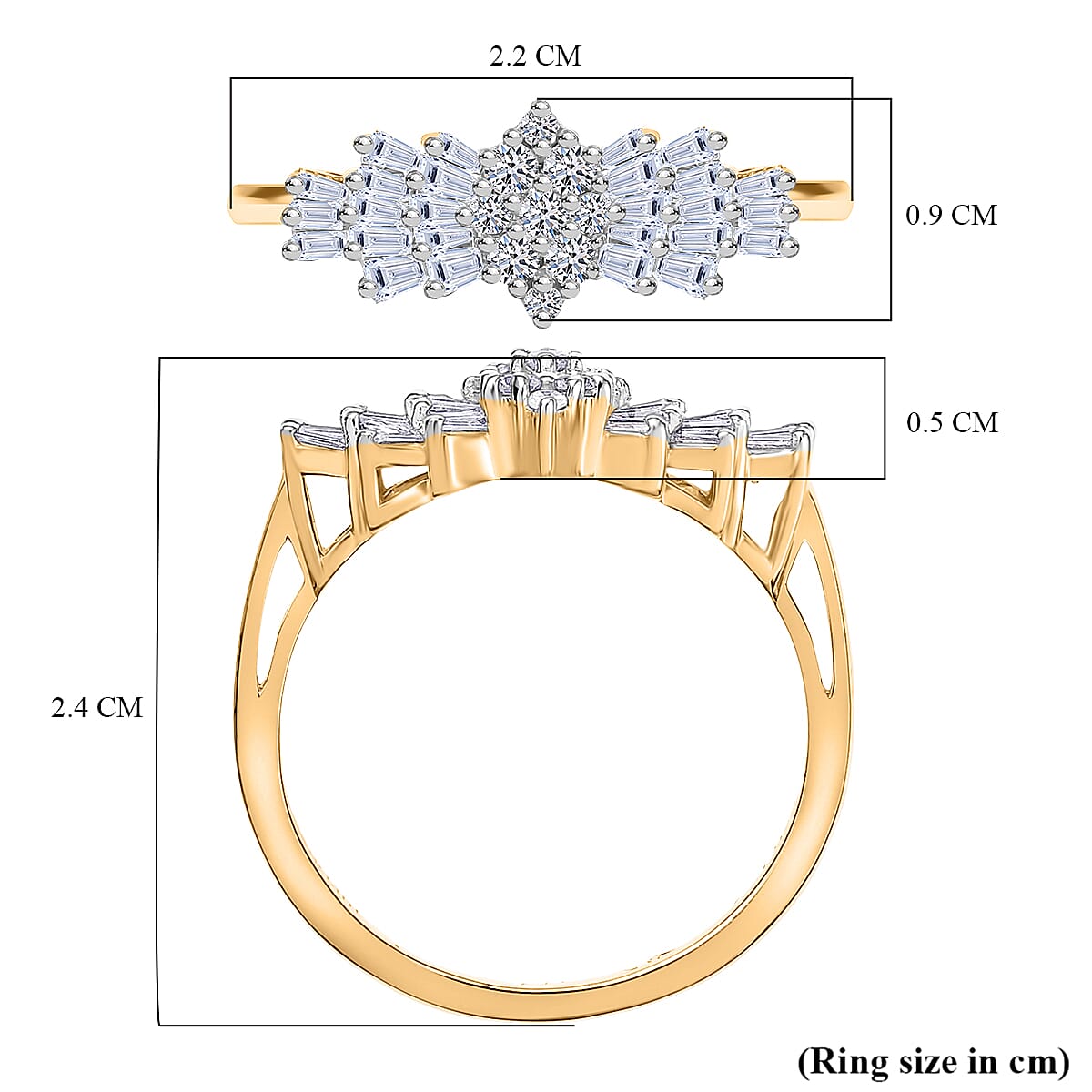Luxuriant Lab Grown Diamond Ballerina Ring (SI-GH) in Sterling Silver Luxuriant Lab Grown Diamond Ballerina Ring (SI-GH) in Sterling Silver