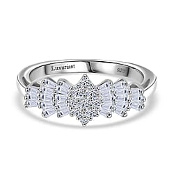 Luxuriant Lab Grown Diamond Ballerina Ring (SI-GH) in Sterling Silver