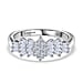 Luxuriant Lab Grown Diamond Ballerina Ring (SI-GH) in Sterling Silver