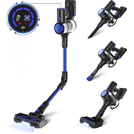 BLACK FRIDAY WEEKEND OFFER -  Bliss and Beyond Cordless Stick Vacuum Cleaner - Portable Handheld with HEPA Self-Clean Tech - Grey - Purple