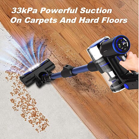 BLACK FRIDAY WEEKEND OFFER -  Bliss and Beyond Cordless Stick Vacuum Cleaner - Portable Handheld with HEPA Self-Clean Tech - Grey - Purple