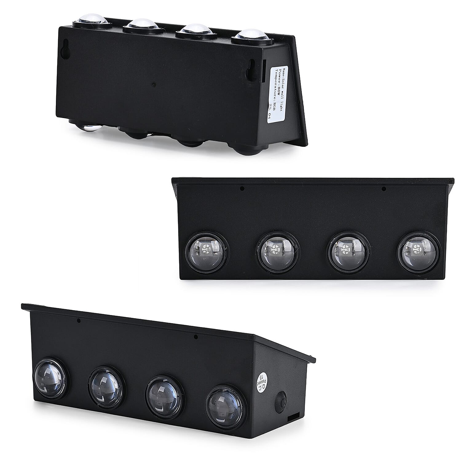 8-LED Outdoor Solar Light - IP65 Waterproof with Warm White & Neutral Light - Courtyard & Roadside Use