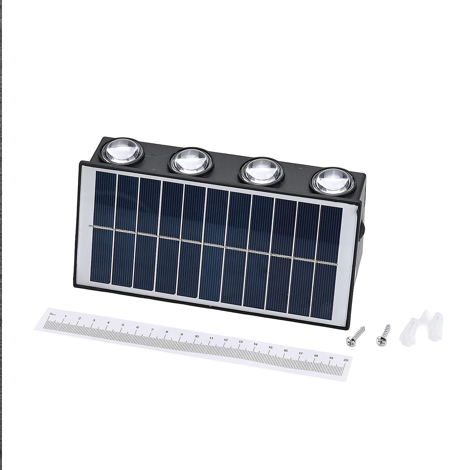 8-LED Outdoor Solar Light - IP65 Waterproof with Warm White & Neutral Light - Courtyard & Roadside Use