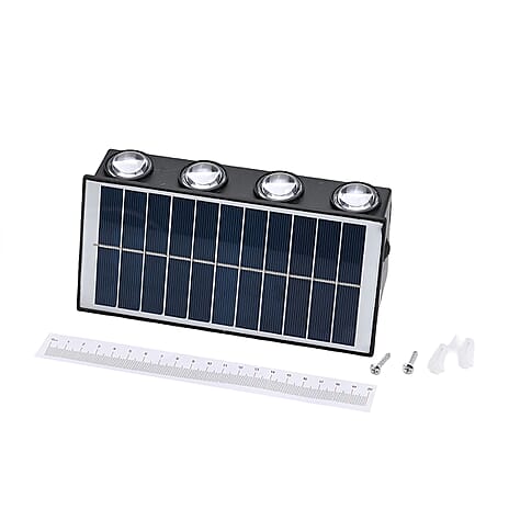 8-LED Outdoor Solar Light - IP65 Waterproof with Warm White & Neutral Light - Courtyard & Roadside Use