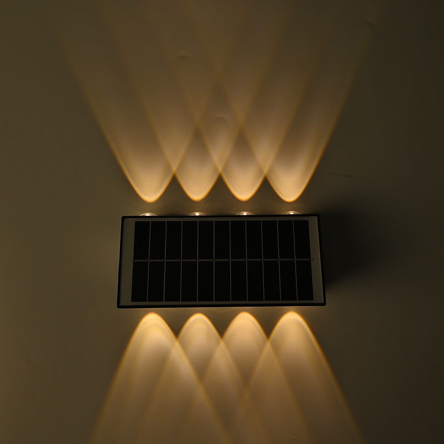 8-LED Outdoor Solar Light - IP65 Waterproof with Warm White & Neutral Light - Courtyard & Roadside Use