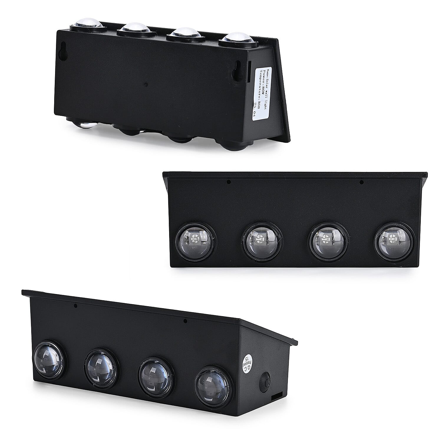 8-LED Outdoor Solar Light - IP65 Waterproof with Warm White & Neutral Light - Courtyard & Roadside Use