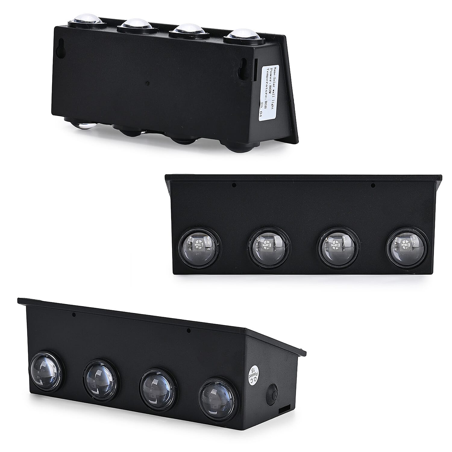 8-LED Outdoor Solar RGB Light - IP65 Waterproof with Color Changing for Courtyard & Roadside