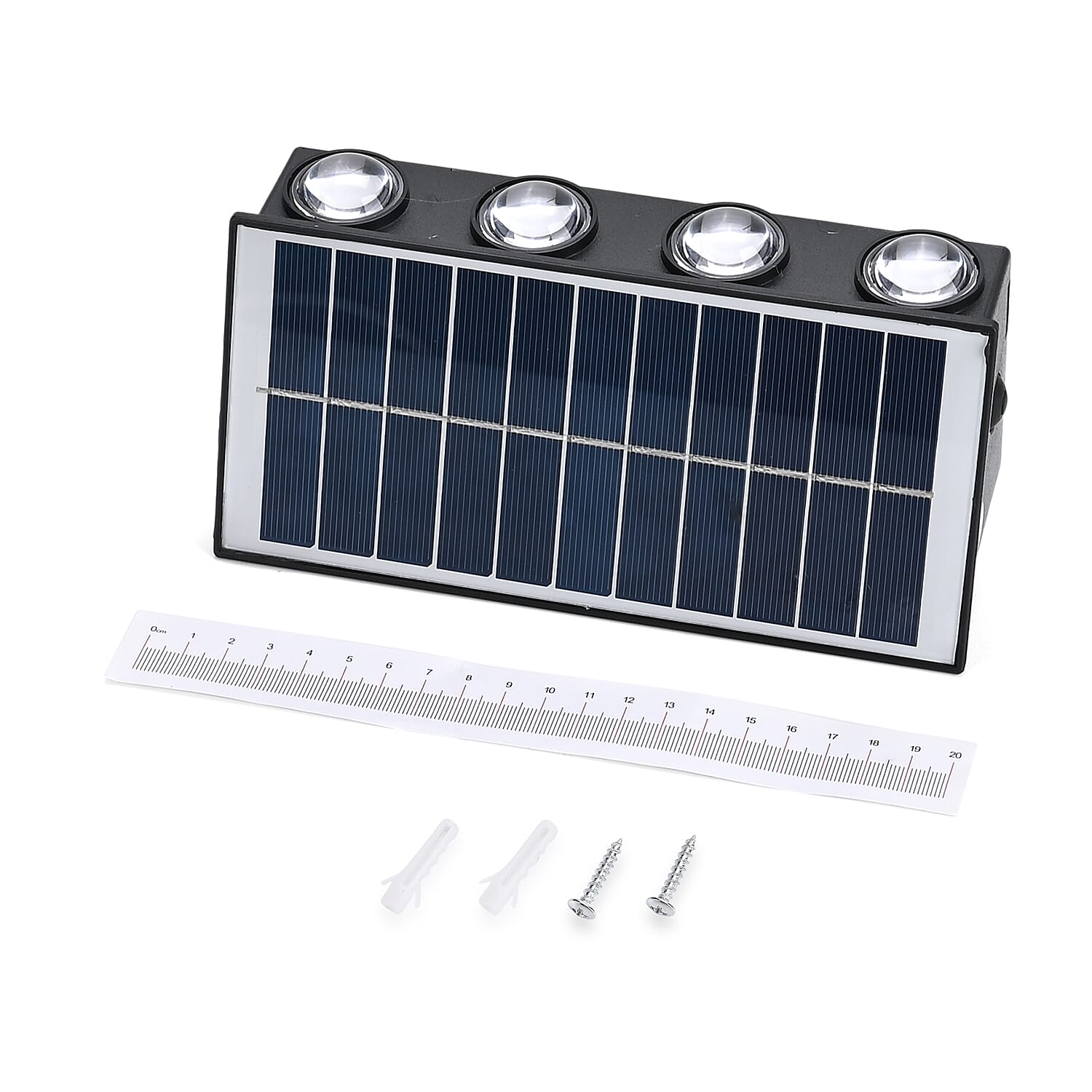 8-LED Outdoor Solar RGB Light - IP65 Waterproof with Color Changing for Courtyard & Roadside