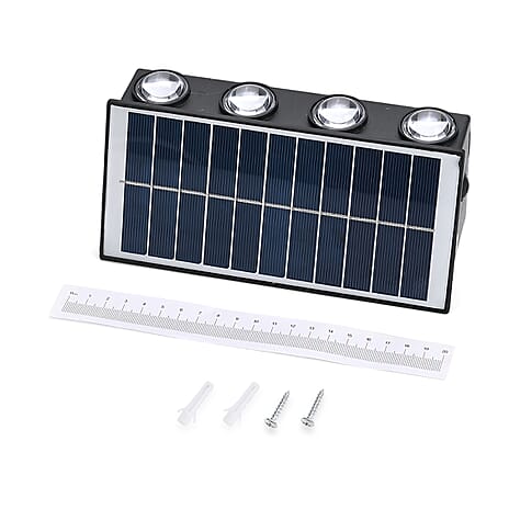 8-LED Outdoor Solar RGB Light - IP65 Waterproof with Color Changing for Courtyard & Roadside