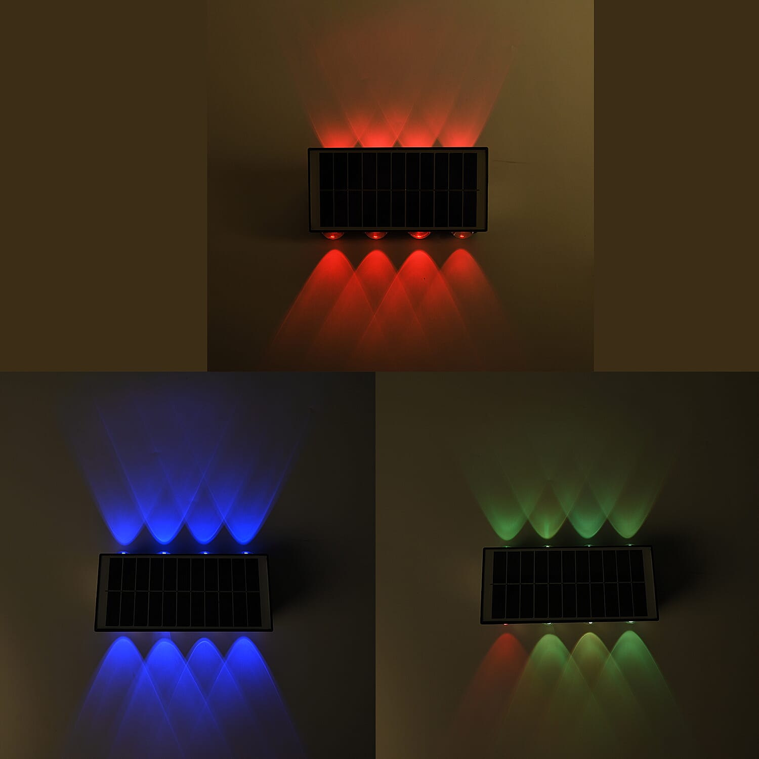 8-LED Outdoor Solar RGB Light - IP65 Waterproof with Color Changing for Courtyard & Roadside