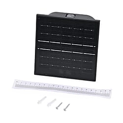 4-Side LED Outdoor Solar Lamp - IP65 Waterproof with Warm and Cold Light for Courtyard and Roadside Lighting - Black