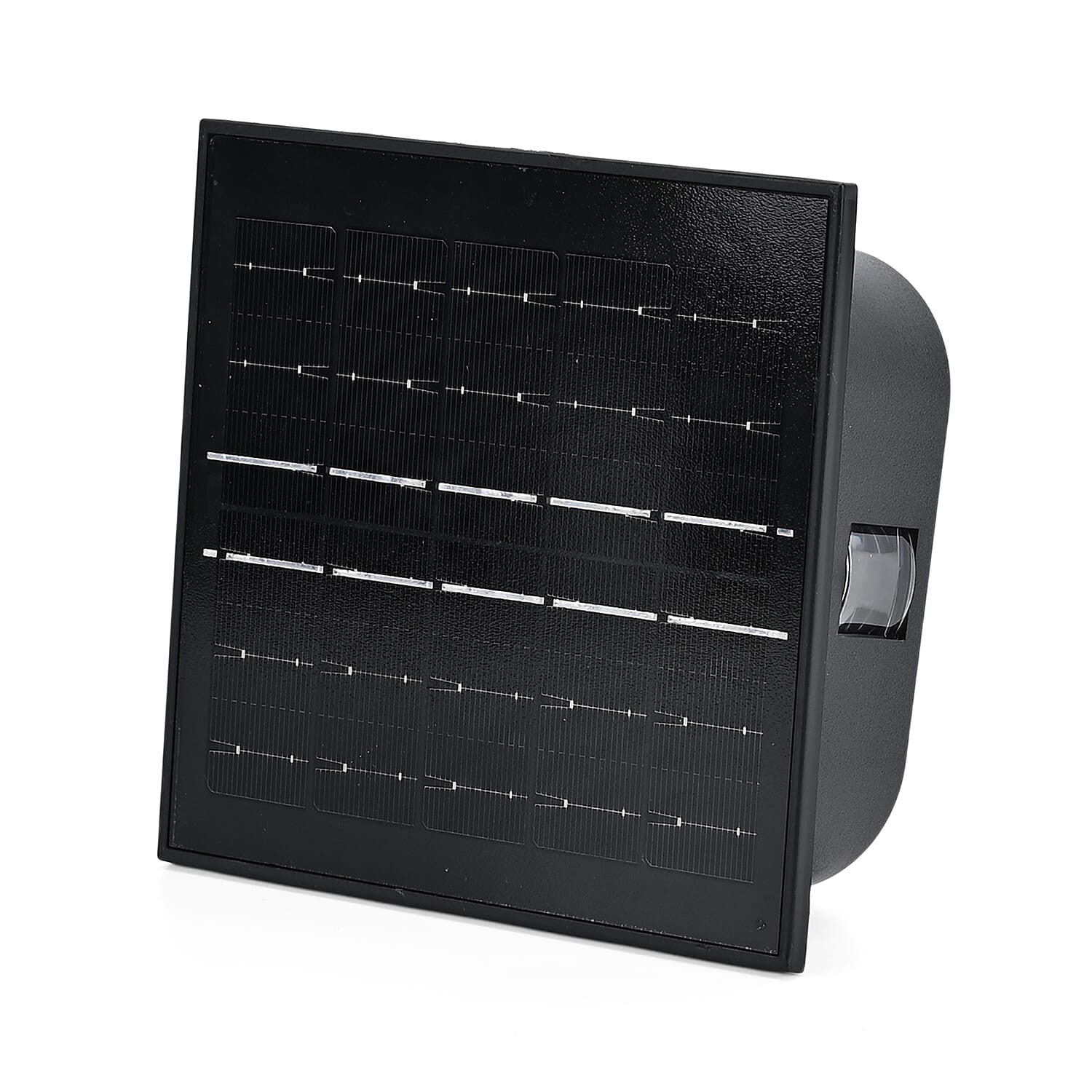 4-Side LED Outdoor Solar Lamp - IP65 Waterproof with Warm & Cold Light - Courtyard & Roadside Lighting - Black