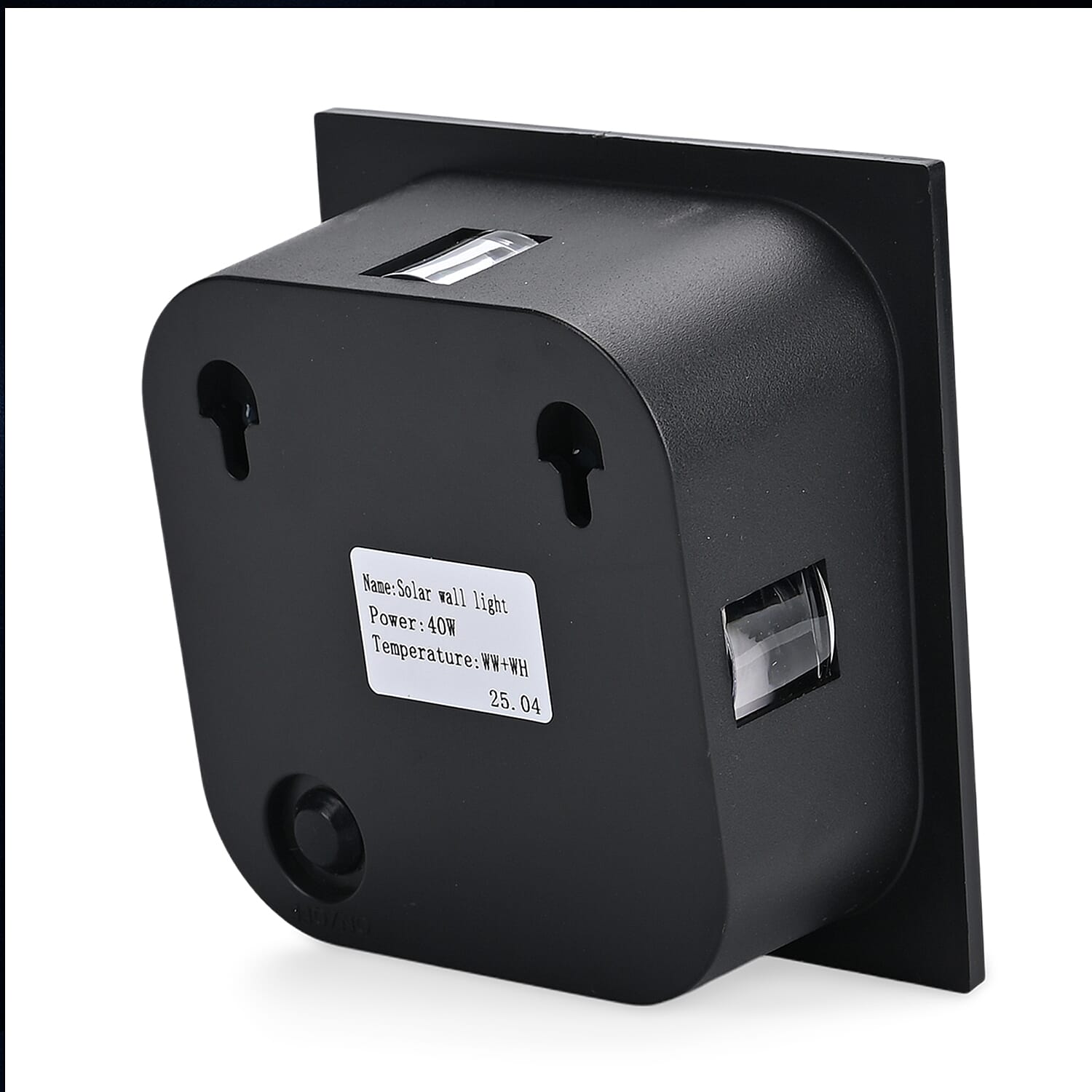 4-Side LED Outdoor Solar RGB Lamp - IP65 Waterproof with Color Changing for Courtyard & Roadside - Black