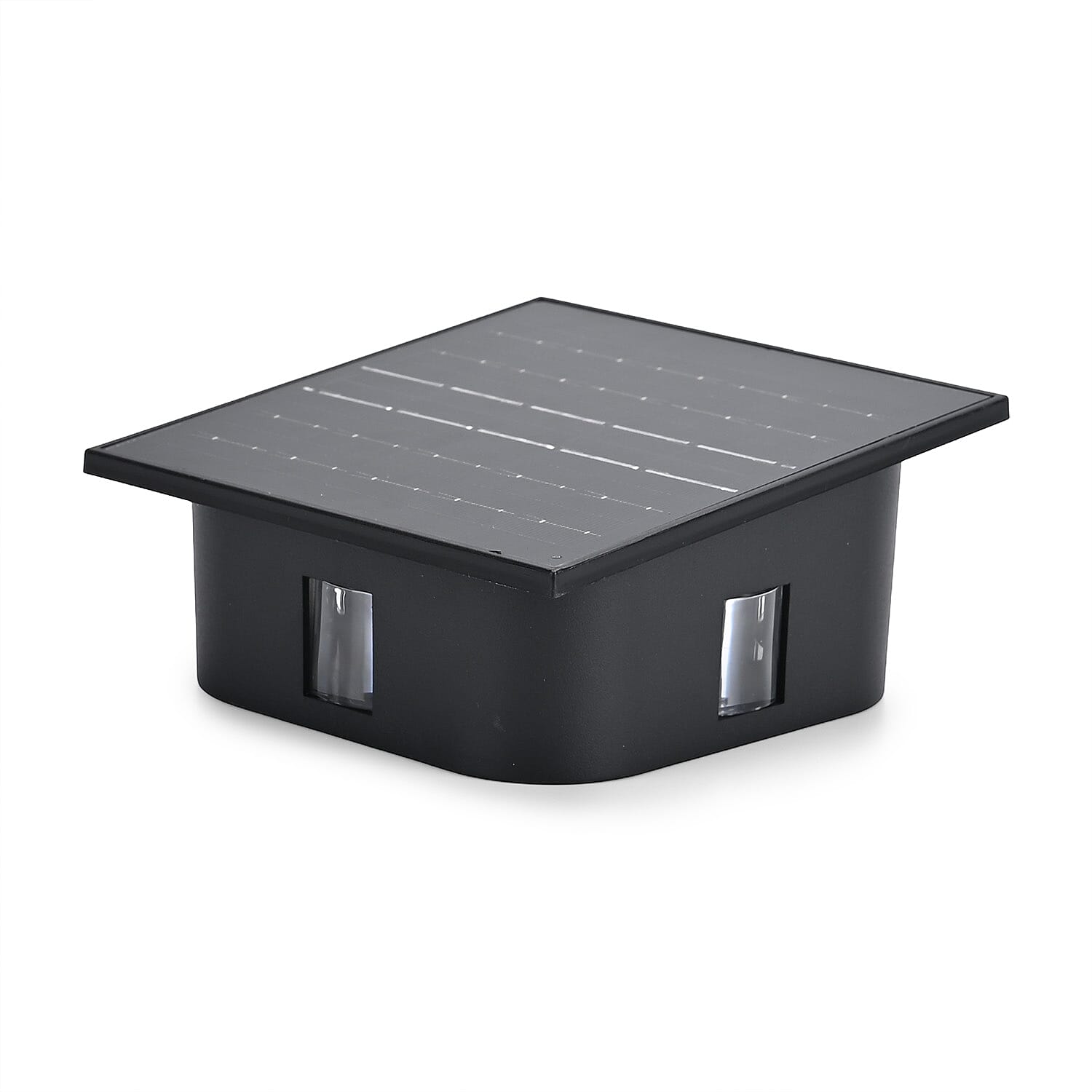 4-Side LED Outdoor Solar RGB Lamp - IP65 Waterproof with Color Changing for Courtyard & Roadside - Black