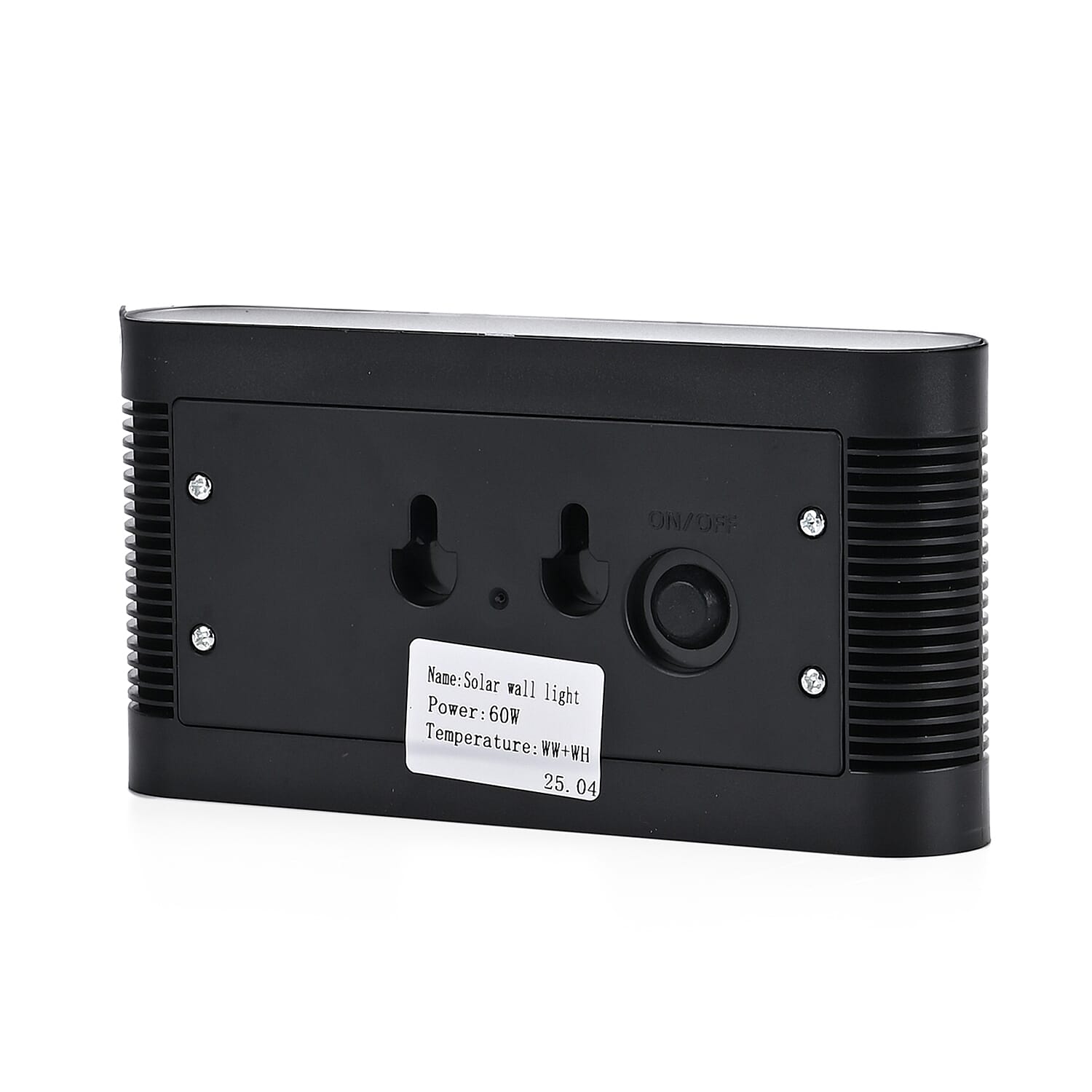 8-LED Outdoor Solar Lamp - IP65 Waterproof with Warm & Cool Light (60W) - Black