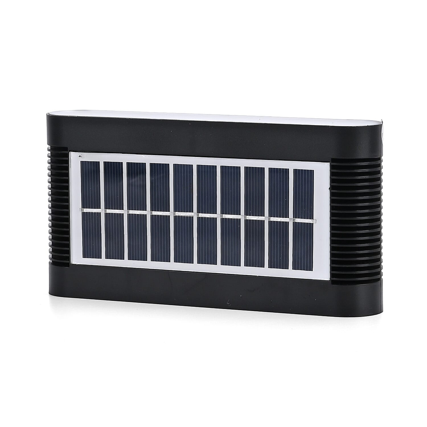 8-LED Outdoor Solar RGB Lamp - IP65 Waterproof with Color Changing Light (60W) - Black