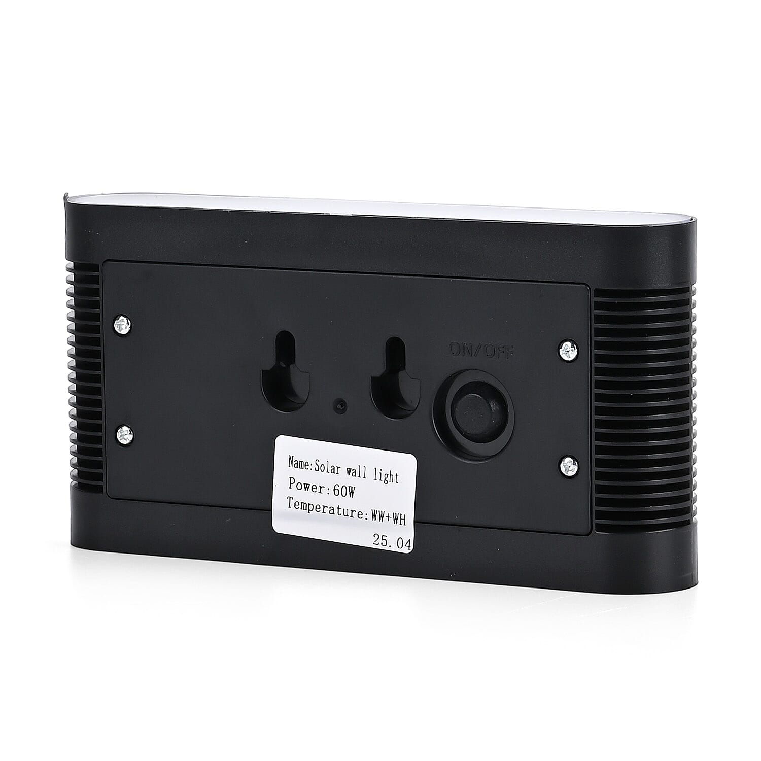 8-LED Outdoor Solar RGB Lamp - IP65 Waterproof with Color Changing Light (60W) - Black