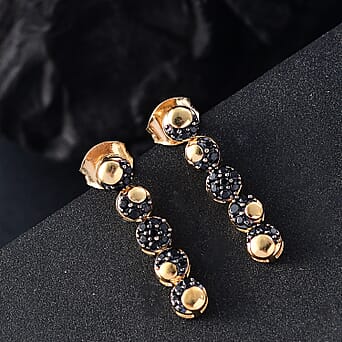 https://tjcuk.sirv.com/Products/80/9/8094005/GP-Giuseppe-Perez-Black-Spinel-Blue-Sapphire-Fancy-Earring-in-18K-YG-V_8094005_1.jpg?w=342&h=342