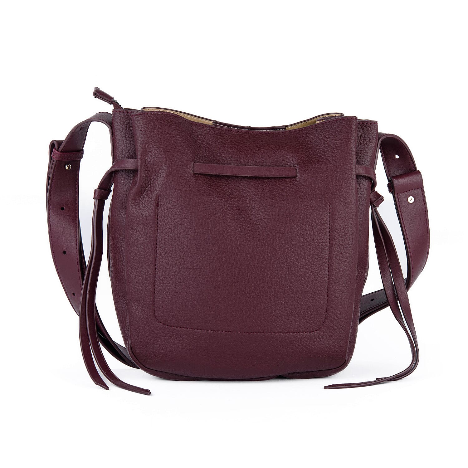 David Jones Unisex Crossbody Bag - Designed in Paris (Size - One Size) - Bordeaux