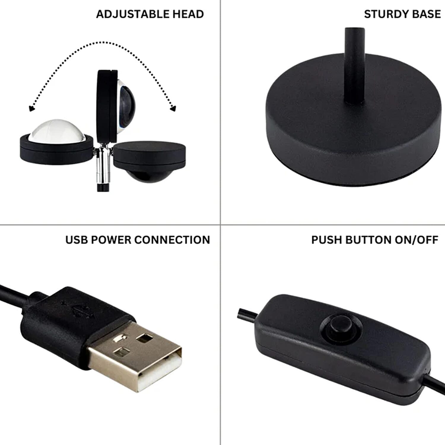 Mood Projection Sunset Lamp With 4 Colourful Film Filters - May Help Boost Mood & Improve Sleep Quality