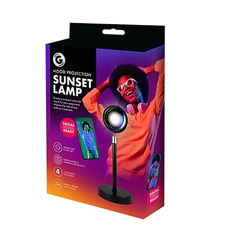 Mood Projection Sunset Lamp With 4 Colourful Film Filters - May Help Boost Mood & Improve Sleep Quality