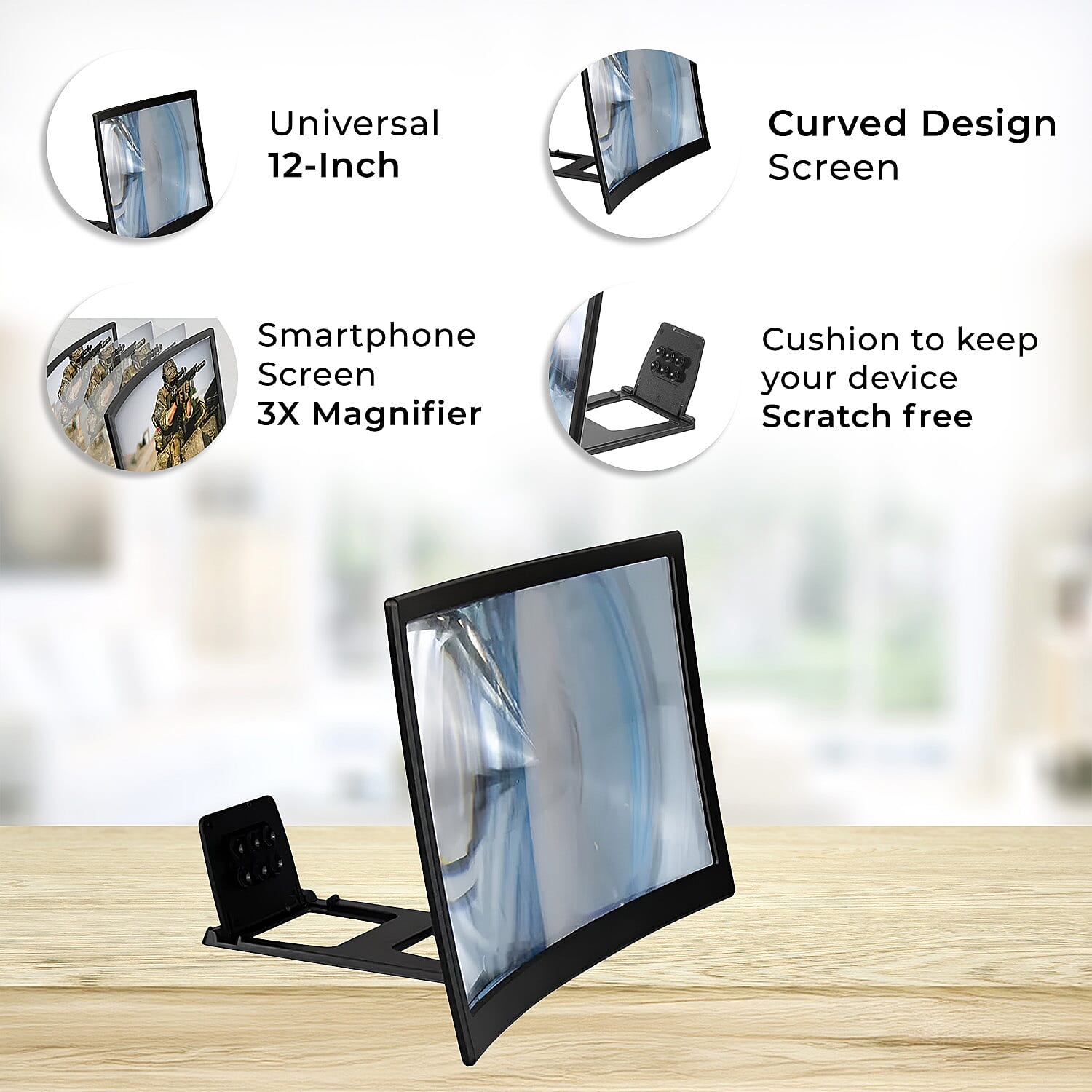 Phone Screen Magnifier - Black