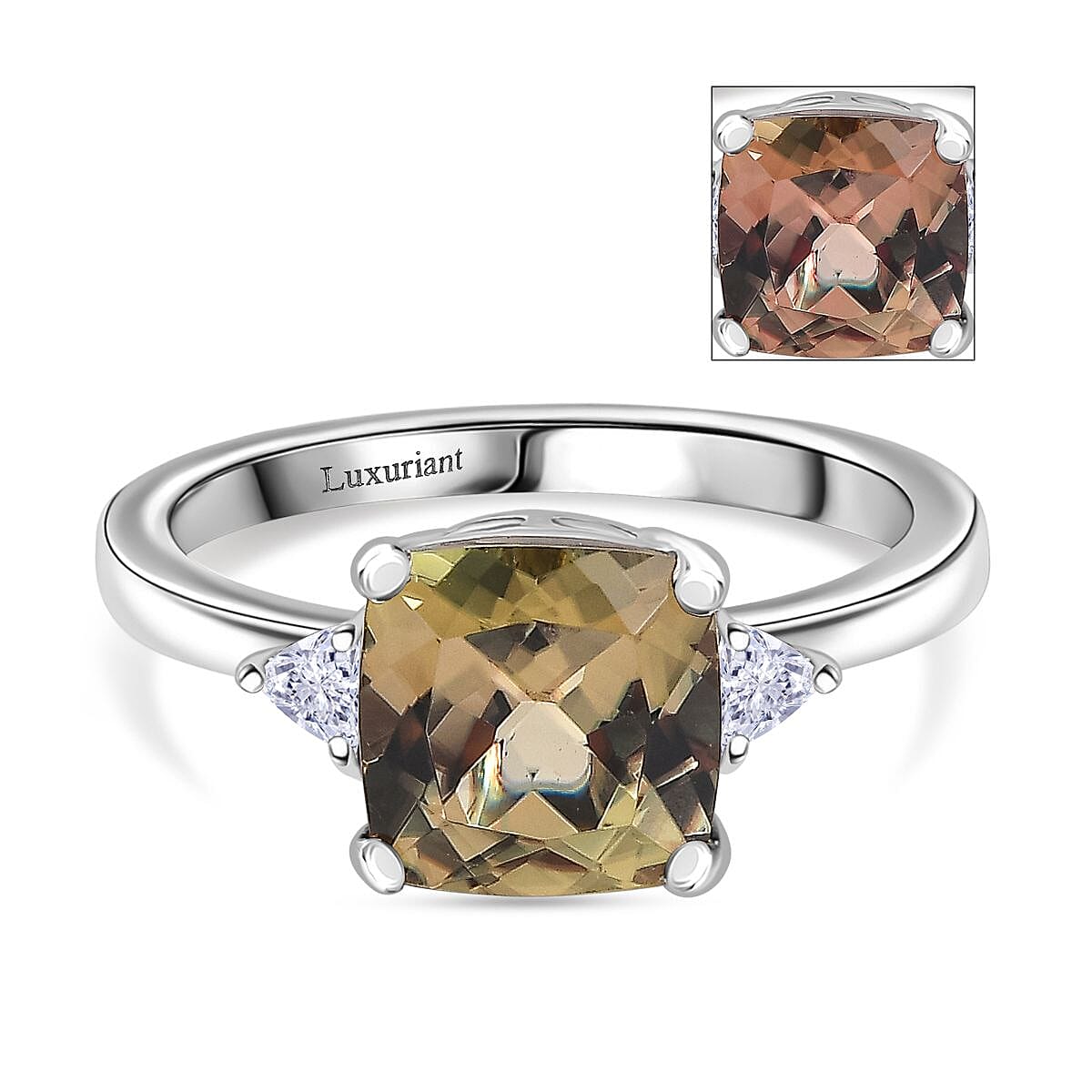 Luxuriant 950 Platinum AAA Turkizite Lab Grown Diamond (VS-EF) Ring 2.90 Ct, Platinum Wt. 4.33 Gms.