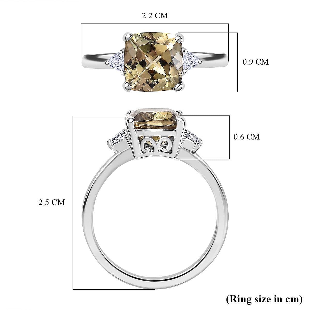 Luxuriant 950 Platinum AAA Turkizite Lab Grown Diamond (VS-EF) Ring 2.90 Ct, Platinum Wt. 4.33 Gms.