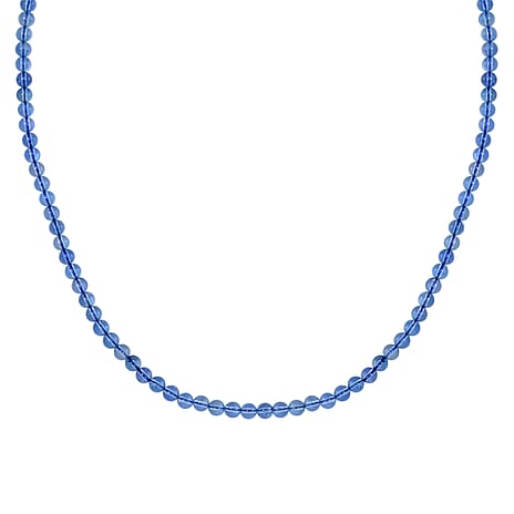 Santa Maria Aquamarine Necklace (Size 20-2 Ext.) with Lobster Clasp in Rhodium Overlay Sterling Silver 90.00 Ct.