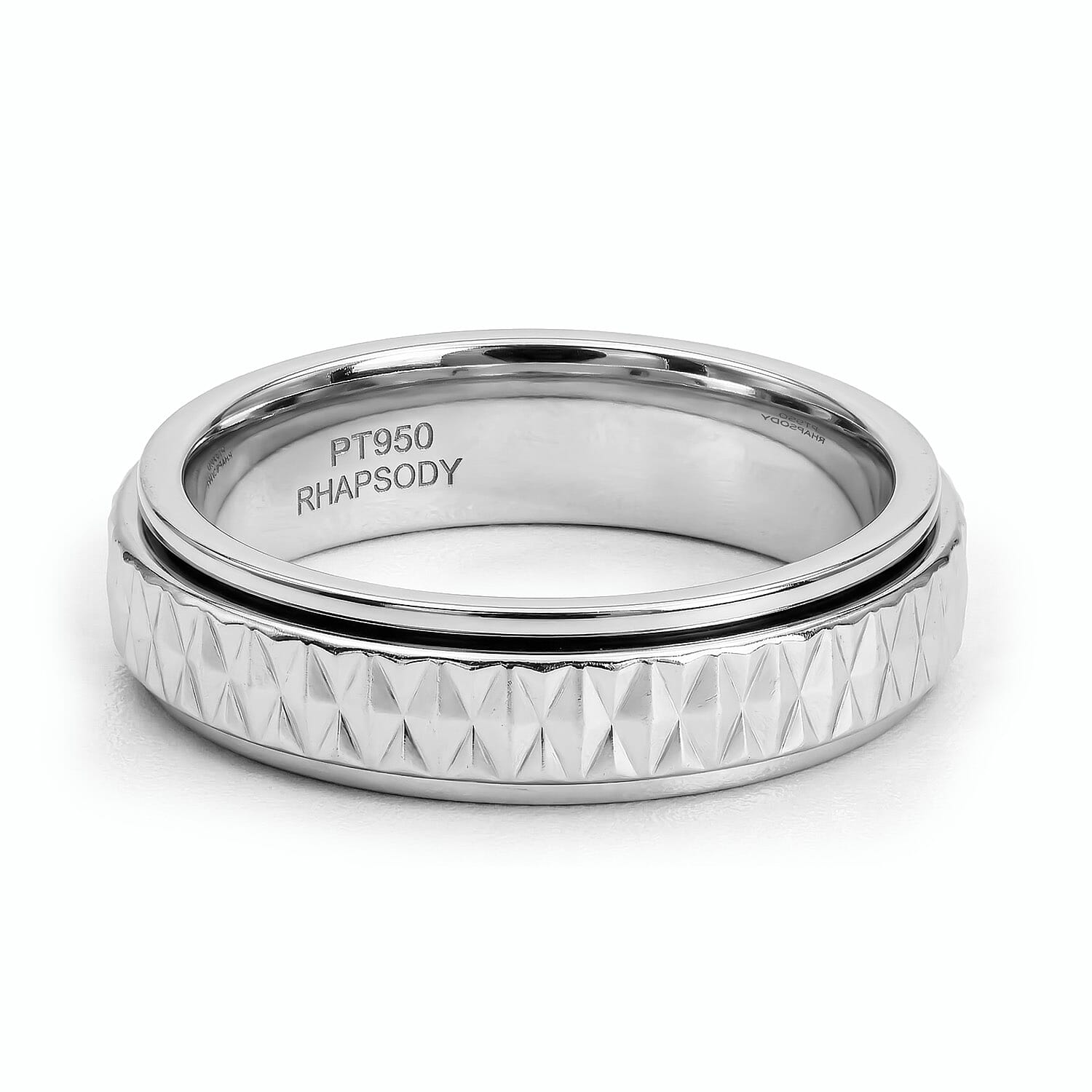 CloseOut Deal - Rhapsody 950 Platinum Spinner Band Ring