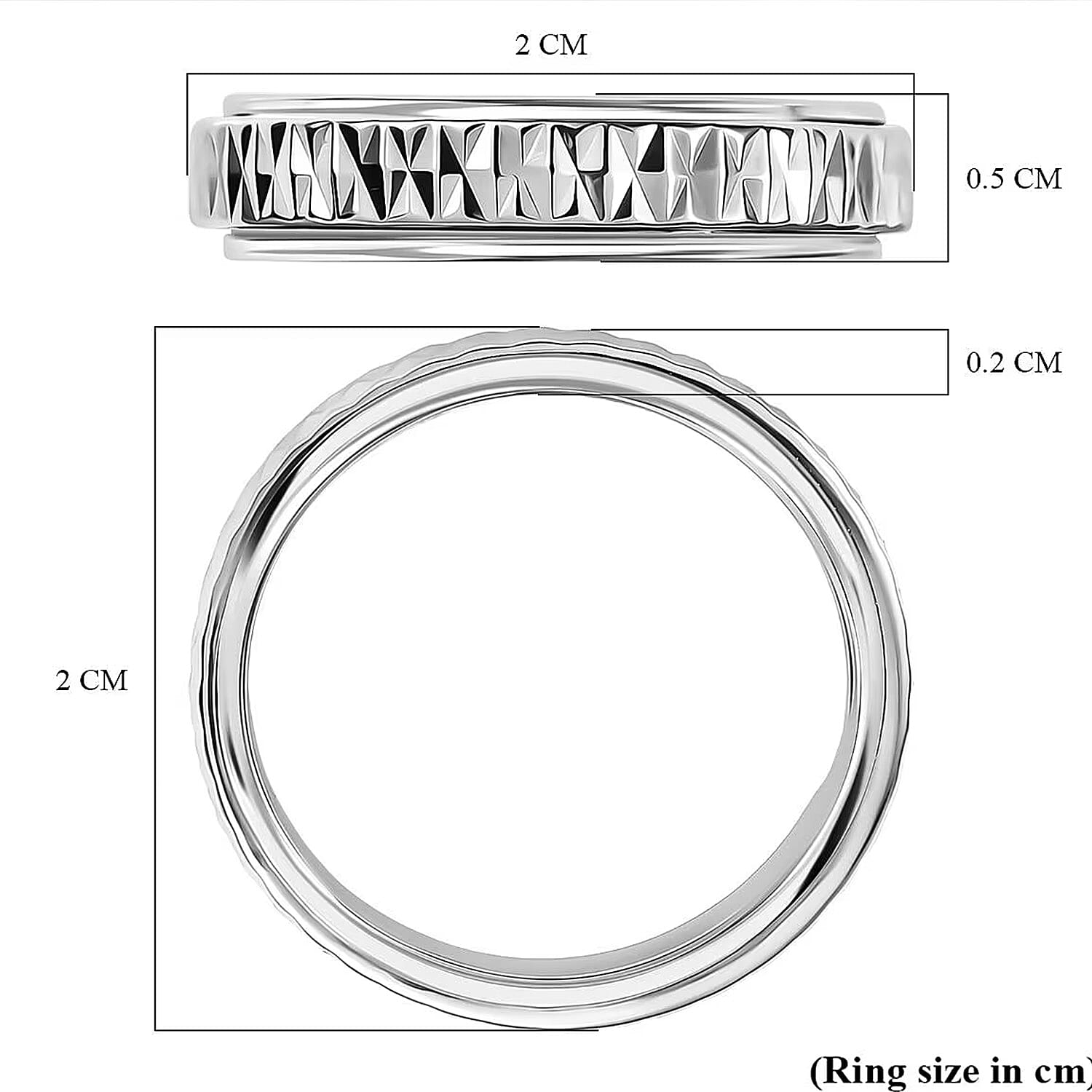 CloseOut Deal - Rhapsody 950 Platinum Spinner Band Ring
