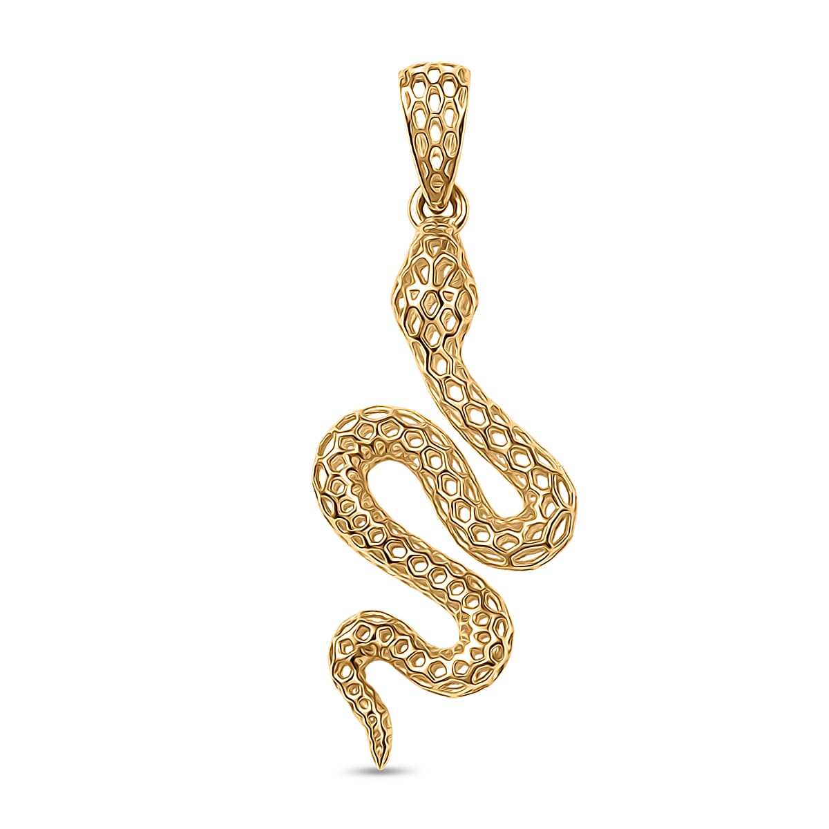 9K Yellow Gold Snake Pendant