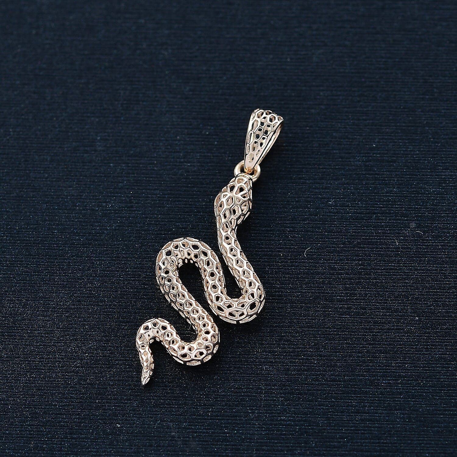 9K Yellow Gold Snake Pendant