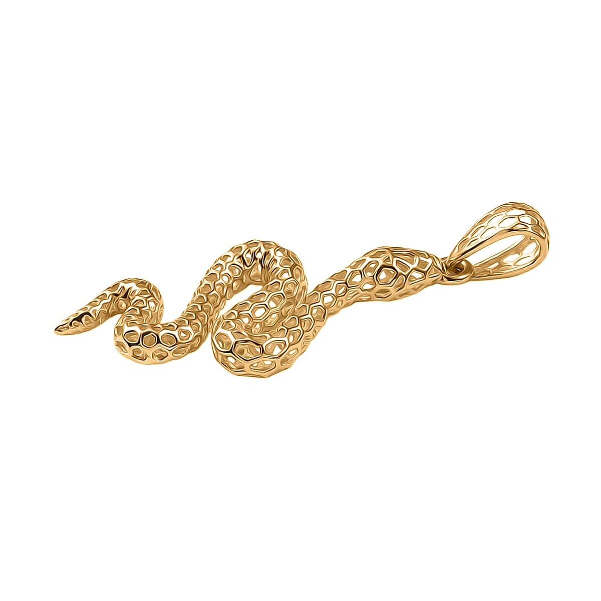 9K Yellow Gold Snake Pendant