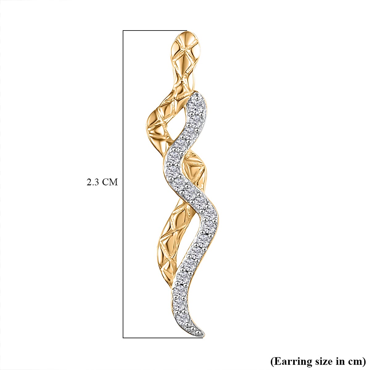 GP White Diamond & Kanchanaburi Blue Sapphire Push Back Earring in 18K Vermeil Yellow Gold Plated Sterling Silver GP White Diamond & Kanchanaburi Blue Sapphire Push Back Earring in 18K Vermeil Yellow Gold Plated Sterling Silver