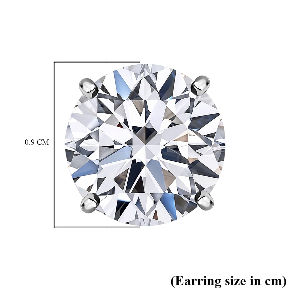 Luxuriant Diamond 950 Platinum IGI Certified Lab Grown Diamond VS-EF Solitaire Stud Earrings with Screw Back 5 Ct.