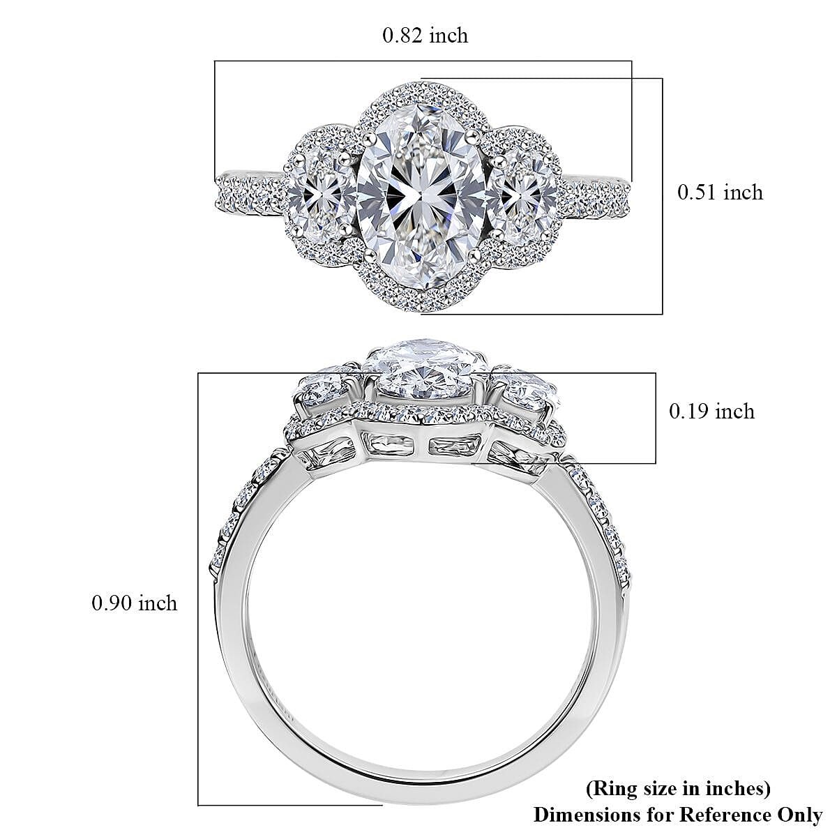 Luxuriant Diamond 950 Platinum IGI Certified (VS-EF) Lab Grown Diamond Ring 2.50 Ct, Platinum wt. 4.60 Gms. Luxuriant Diamond 950 Platinum IGI Certified (VS-EF) Lab Grown Diamond Ring 2.50 Ct, Platinum wt. 4.60 Gms.