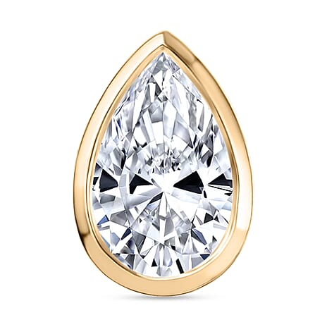 Luxuriant Diamond 9K Yellow Gold IGI Certified VS-E-F Lab Grown Diamond Pear Pendant 1.04 Ct.