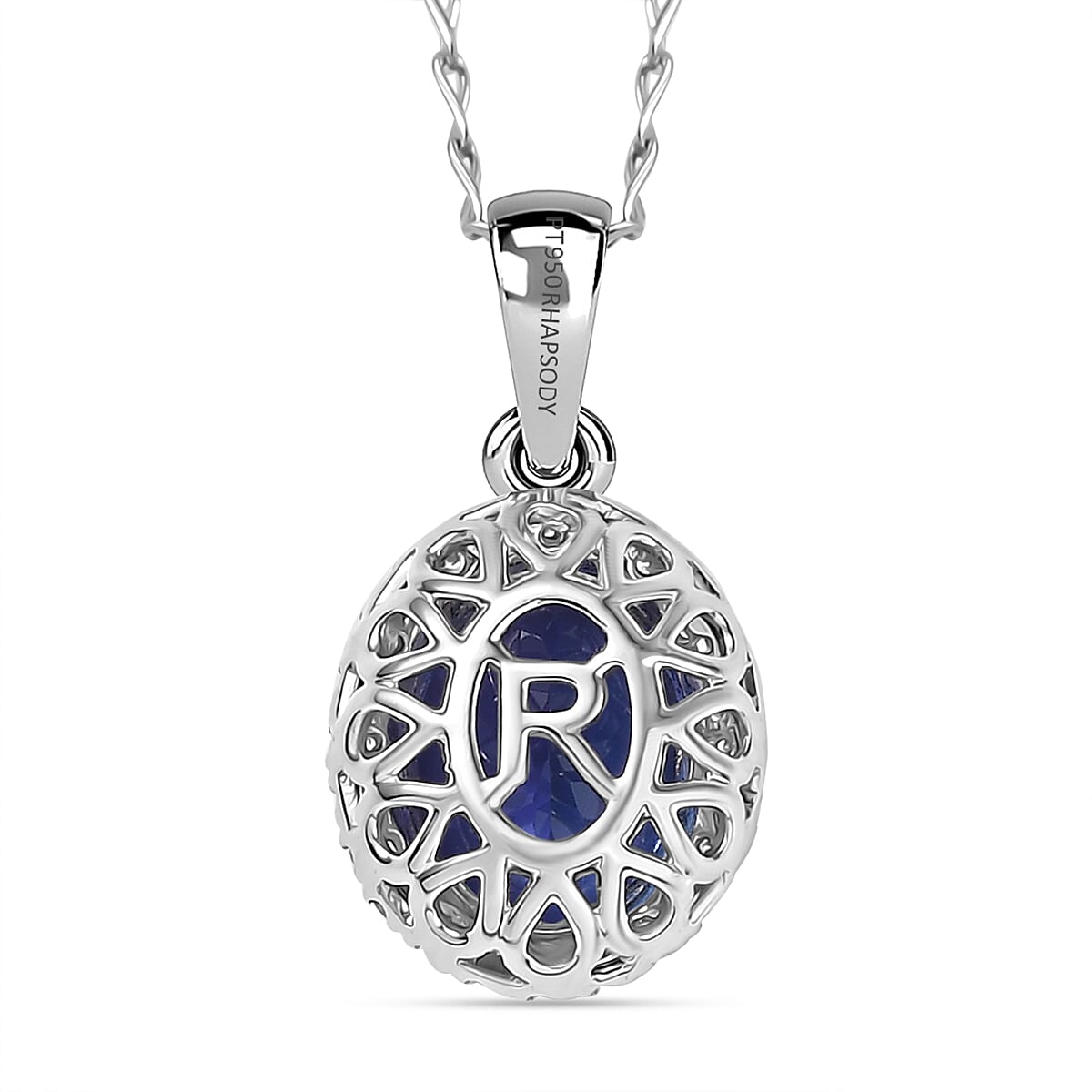Rhapsody 950 Platinum AAAA Tanzanite White Diamond EF, VS Solitaire Pendant, Platinum Wt.3 Gms 3.220 Ct. Rhapsody 950 Platinum AAAA Tanzanite White Diamond EF, VS Solitaire Pendant, Platinum Wt.3 Gms 3.220 Ct.