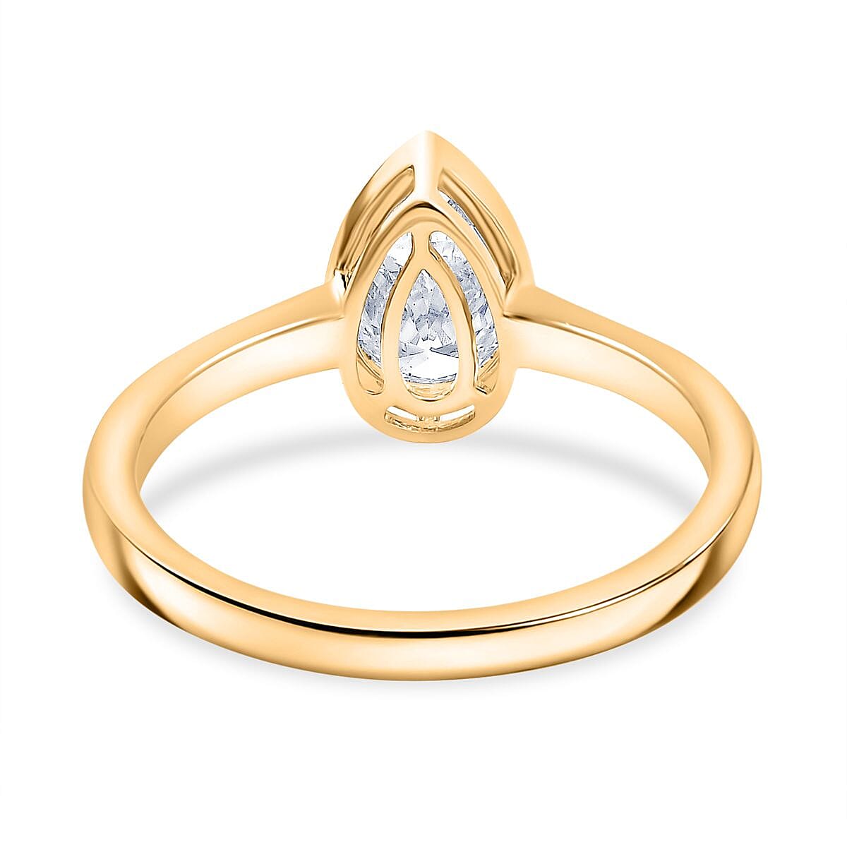 Luxuriant Diamond 9K Yellow Gold IGI Certified (VS-E-F) Pear Cut Lab Grown Diamond Solitaire Ring 1.05 Ct. Luxuriant Diamond 9K Yellow Gold IGI Certified (VS-E-F) Pear Cut Lab Grown Diamond Solitaire Ring 1.05 Ct.