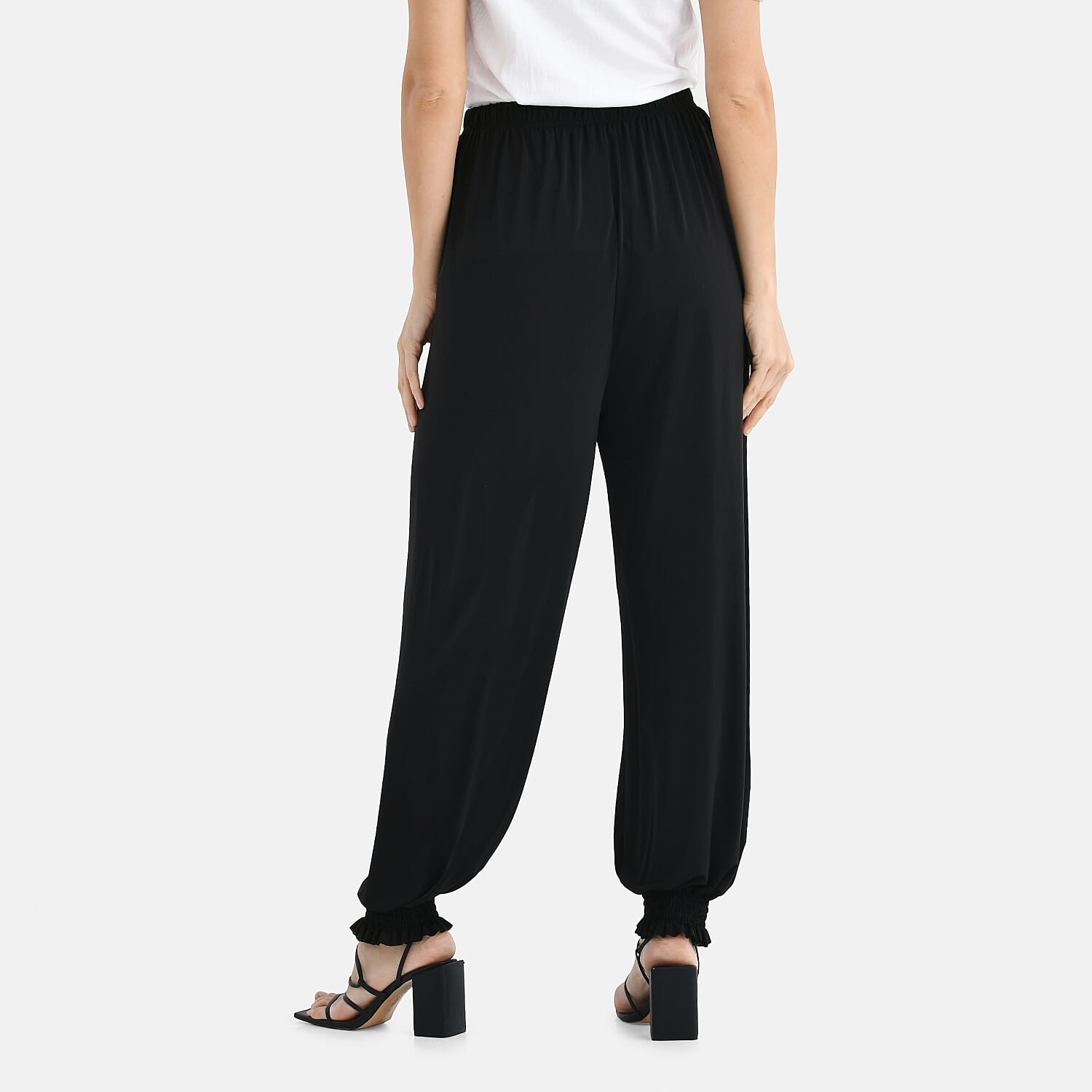 Tamsy Casual Harem Pants (One Size, 8-16) - Black