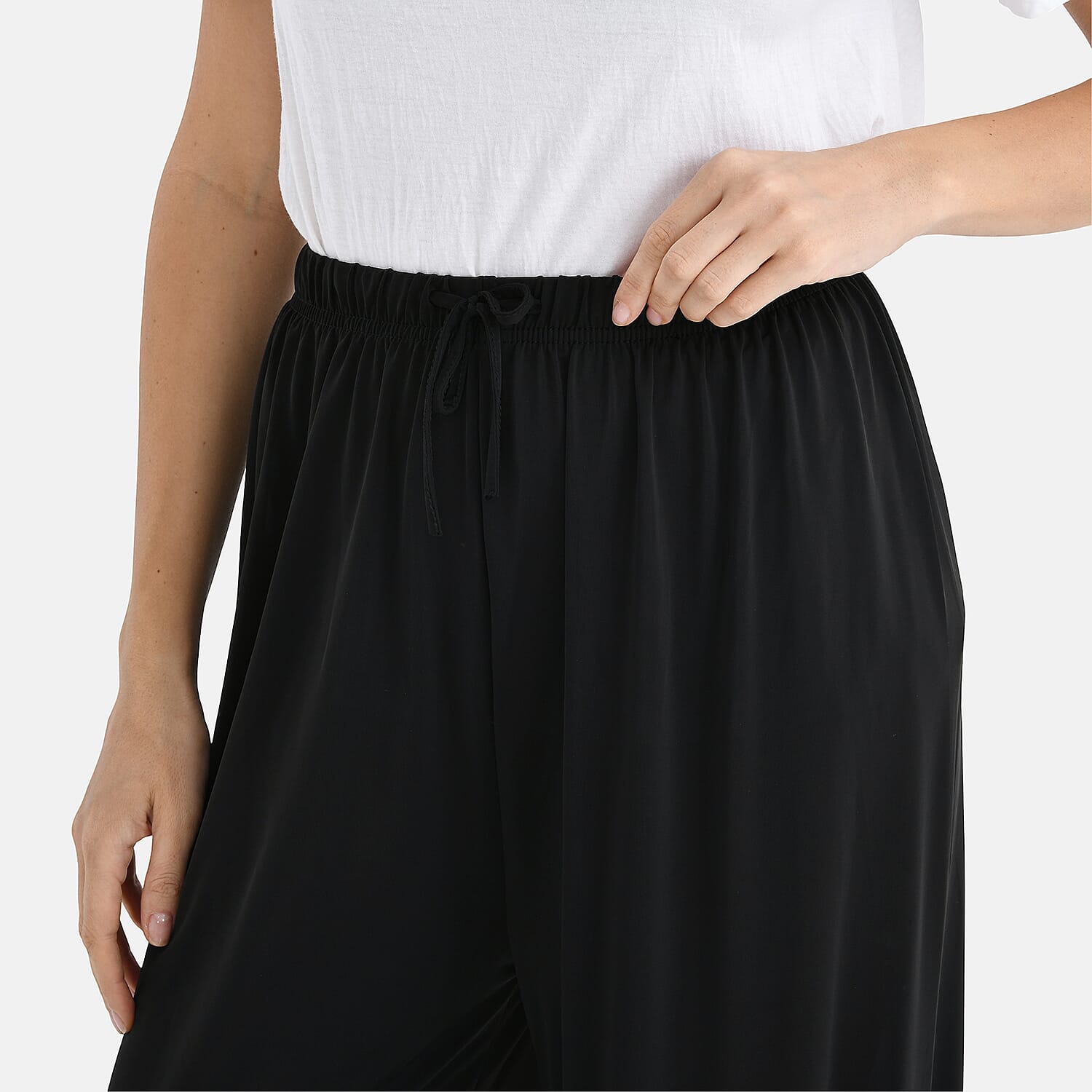 Tamsy Casual Harem Pants (One Size, 8-16) - Black